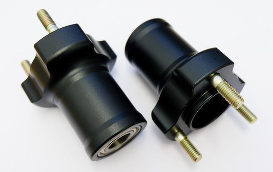 Pair of Black 17mm x 75mm Front Hubs - Race Rally Supplies