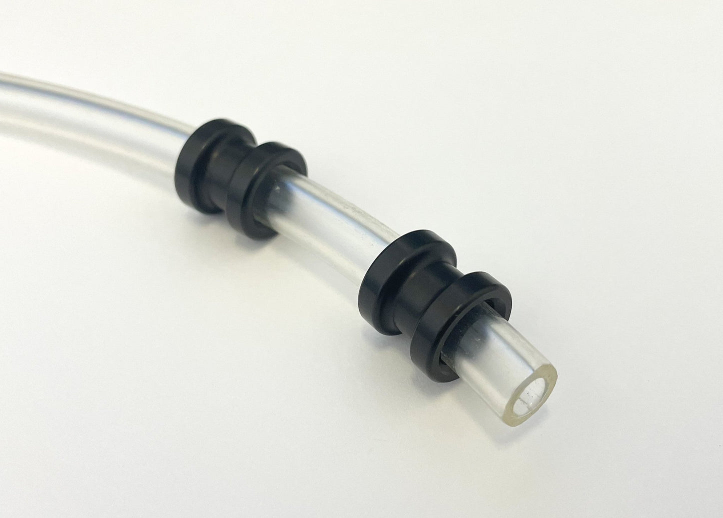 Pair of Black Fuel Pipe Holder / Fasteners - Race Rally Supplies