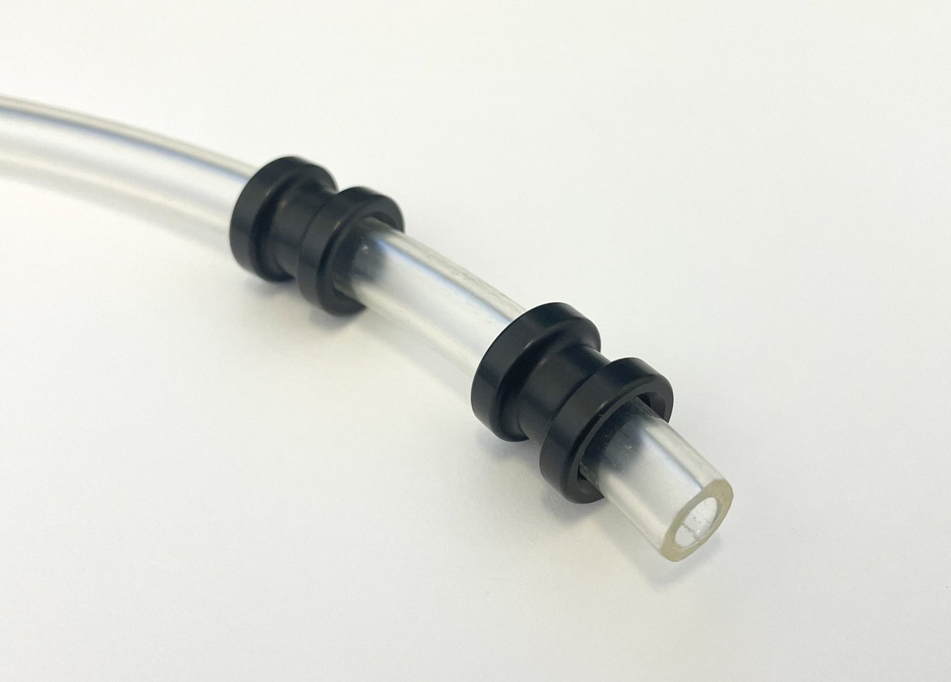 Pair of Black Fuel Pipe Holder / Fasteners - Race Rally Supplies