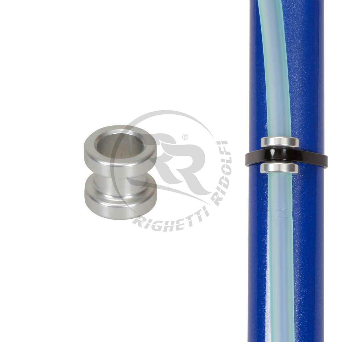 Pair of Silver Fuel Pipe Holder / Fasteners - Race Rally Supplies