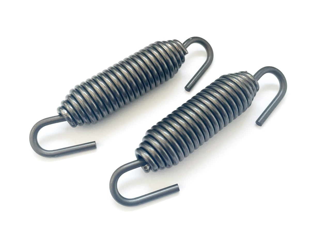 Pair of Swivel End High Tension 75mm Exhaust Springs - Race Rally Supplies