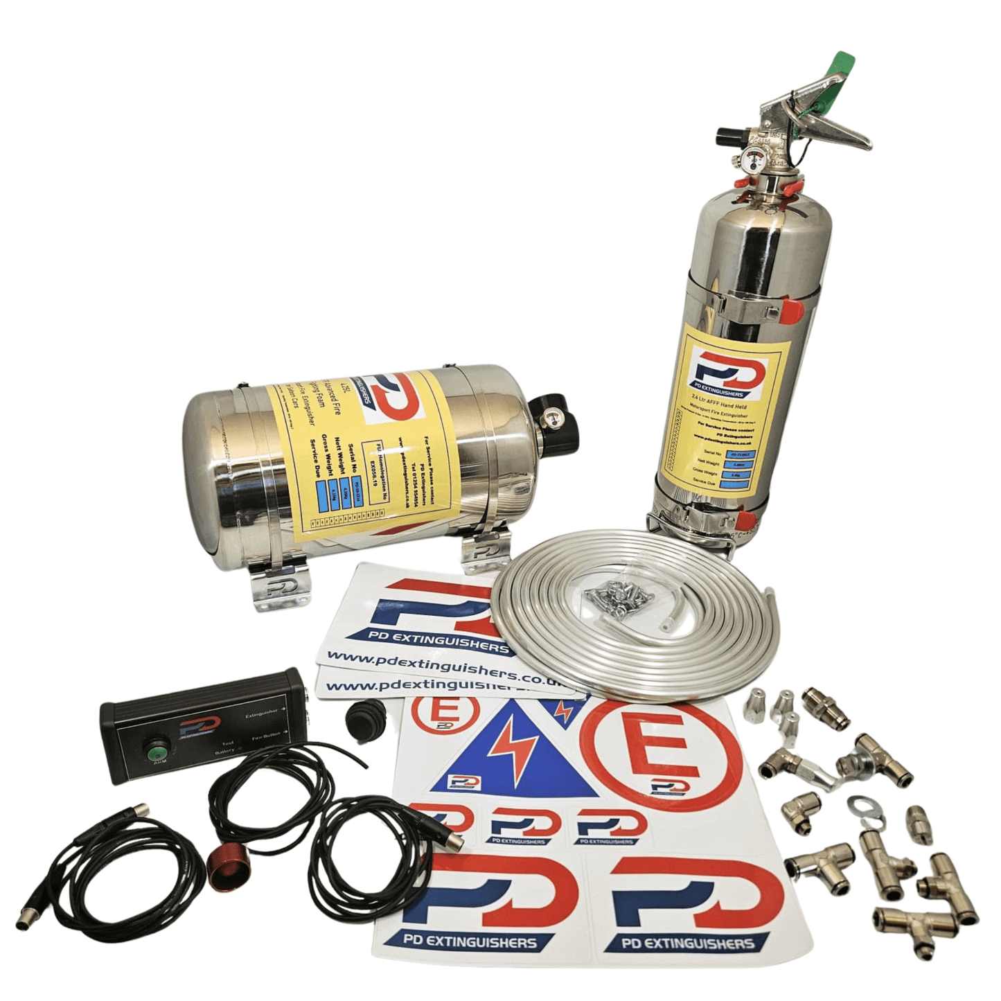 PD 4.25 Litre AFFF Fire Extinguisher Rally Pack System (Mechanical or Electrical) - Race Rally Supplies