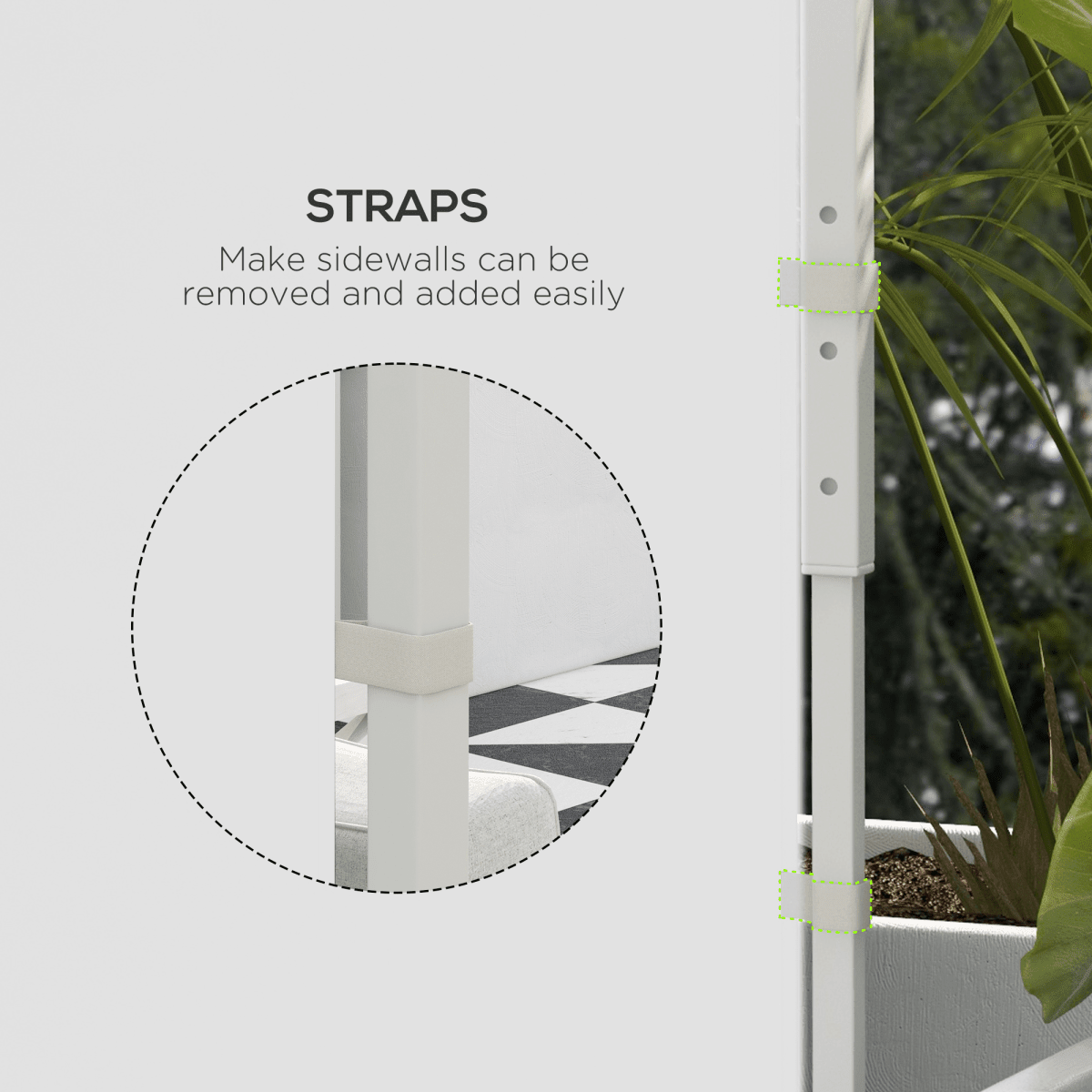 Pop Up Gazebo Side Panels Replacement, 2 Pack, White 3x3(m) or 3x6m - Race Rally Supplies