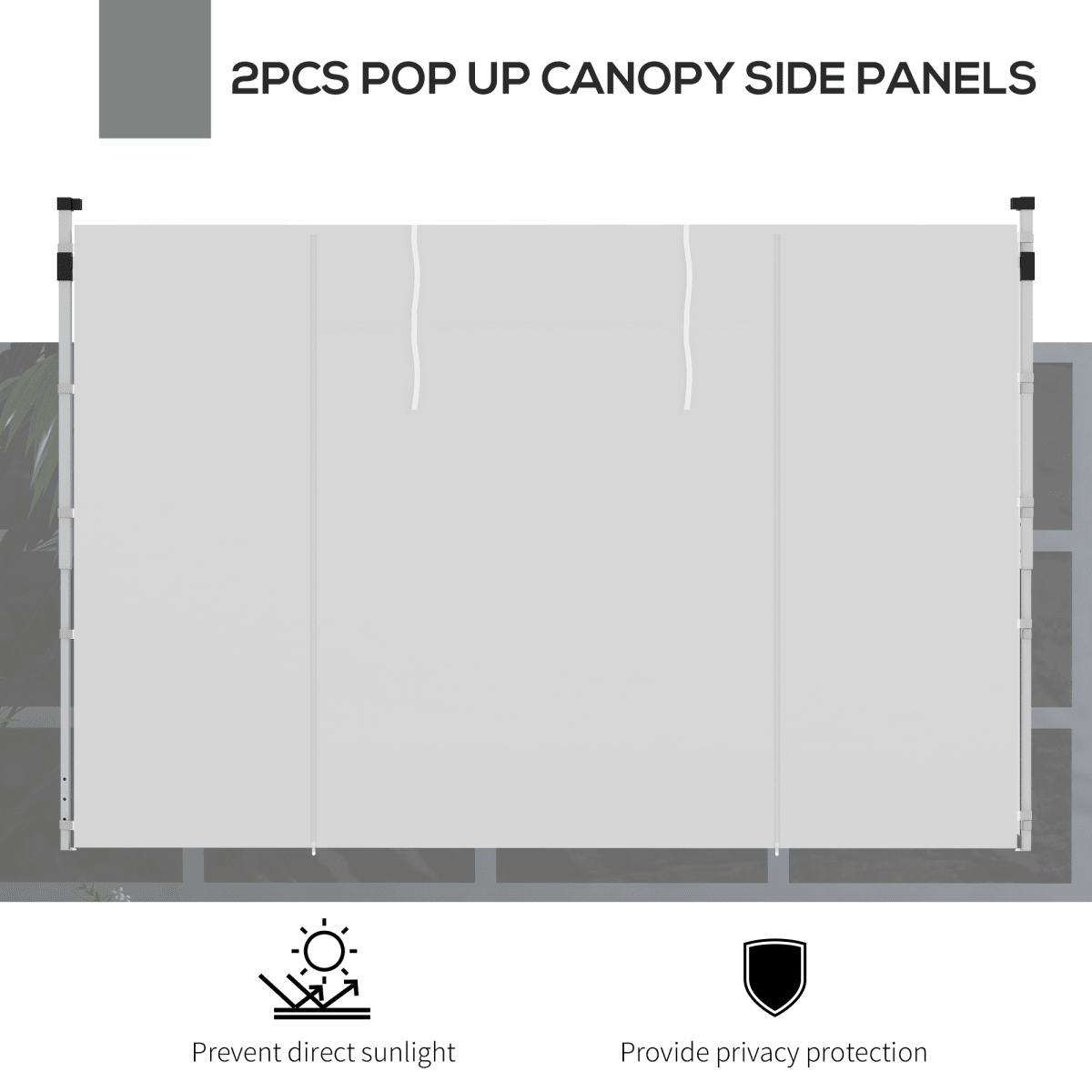 Pop Up Gazebo Side Panels Replacement, 2 Pack, White 3x3(m) or 3x6m - Race Rally Supplies