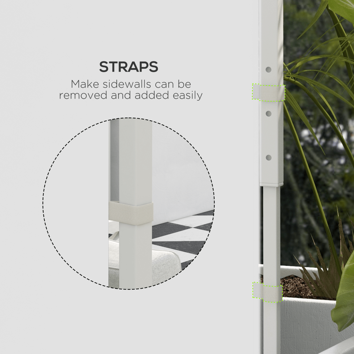 Pop Up Gazebo Side Panels Replacement, 2 Pack, White 3x3(m) or 3x6m - Race Rally Supplies