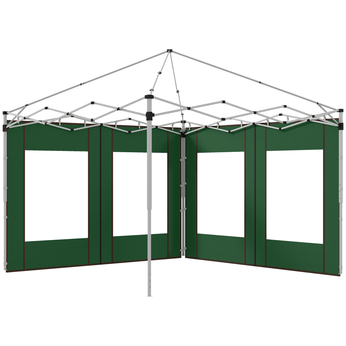 Pop Up Gazebo Side Panels with Windows, Green 3x3(m) or 3x6m - Race Rally Supplies