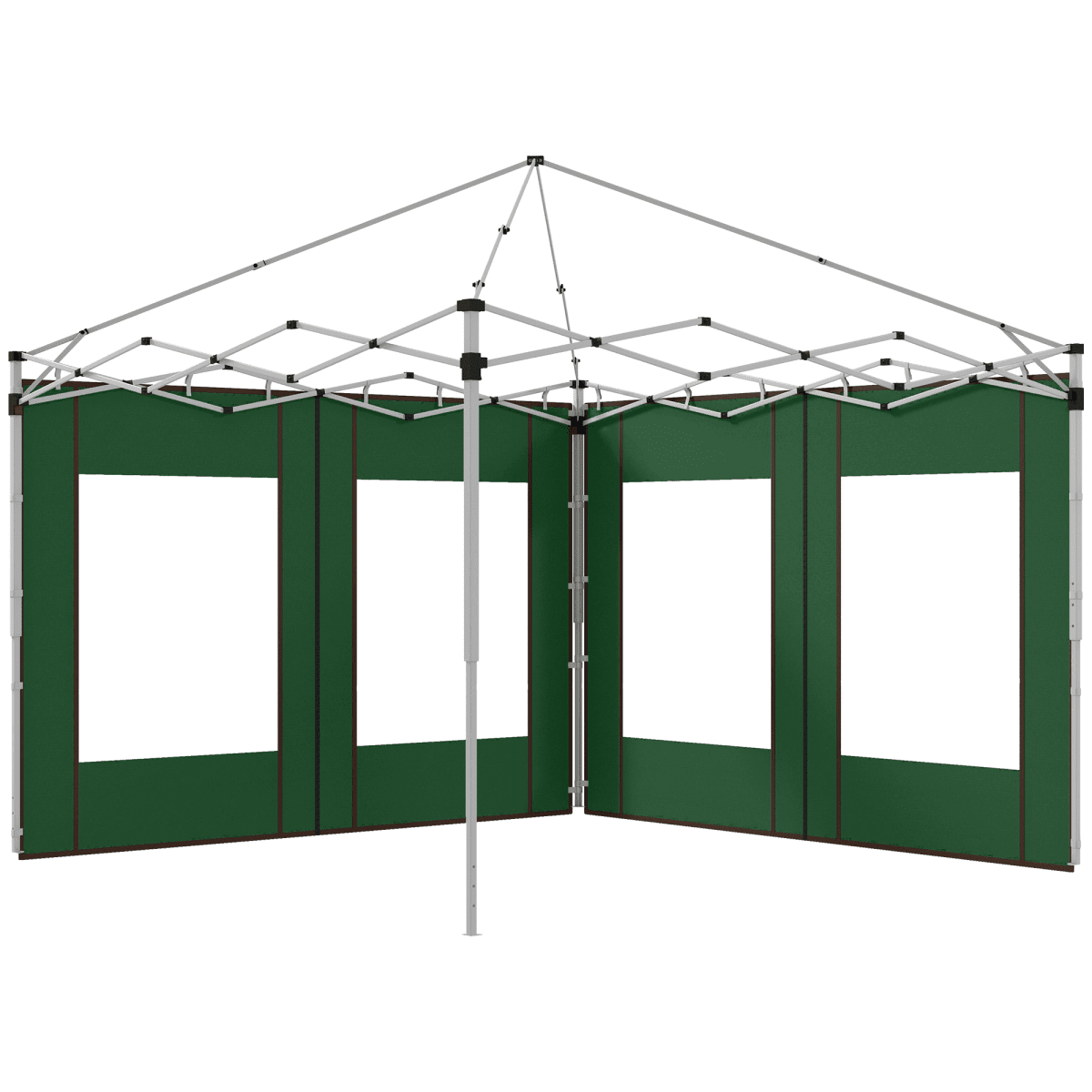 Pop Up Gazebo Side Panels with Windows, Green 3x3(m) or 3x6m - Race Rally Supplies