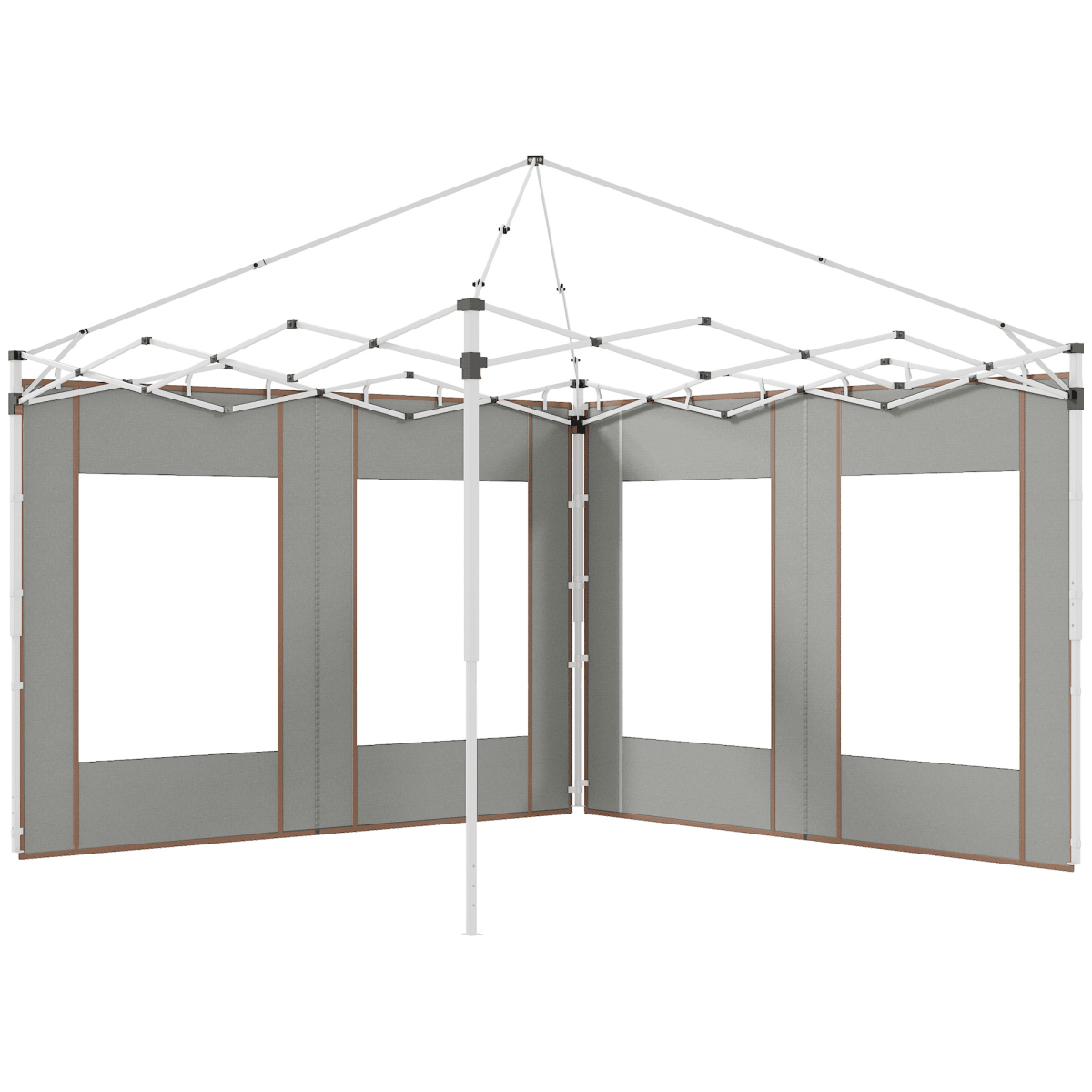 Pop Up Gazebo Side Panels with Windows, Green 3x3(m) or 3x6m - Race Rally Supplies
