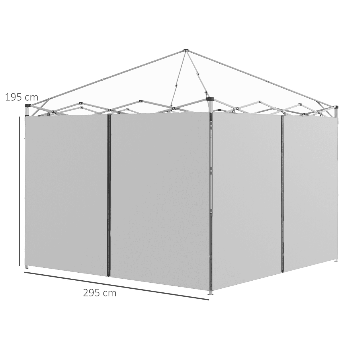 Pop Up Gazebo Side Panels, with Zipped Doors, Beige 3x3(m) or 3x6m - Race Rally Supplies