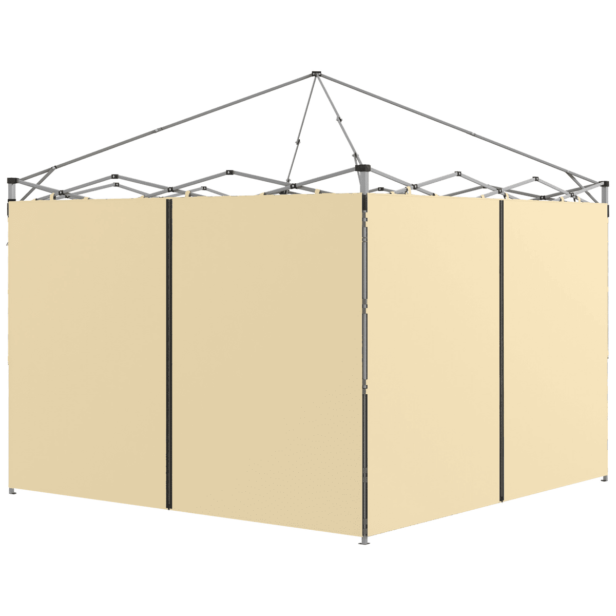 Pop Up Gazebo Side Panels, with Zipped Doors, Beige 3x3(m) or 3x6m - Race Rally Supplies