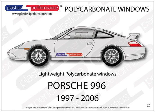 Porsche 996 1997 - 2006 - Lexan Polycarbonate window kit - Race Rally Supplies