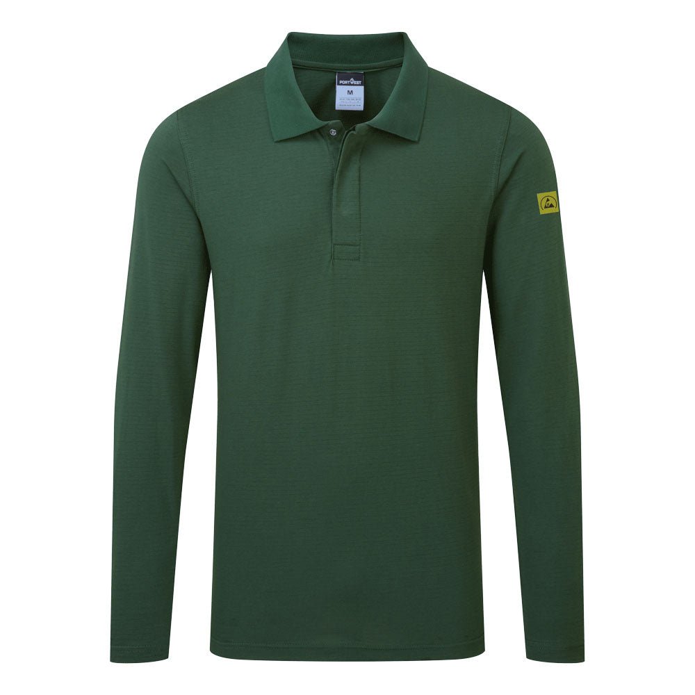Portwest Anti - Static ESD Polo Shirt L/S - Race Rally Supplies
