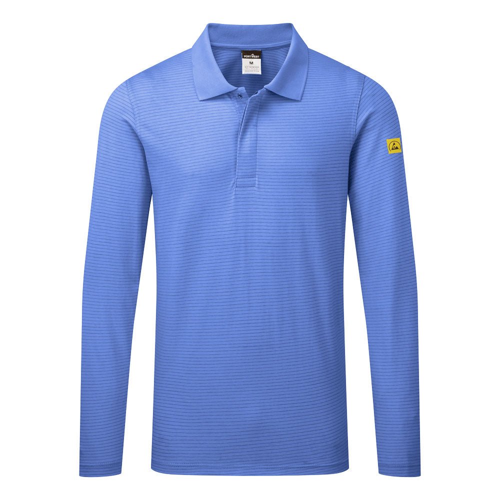 Portwest Anti - Static ESD Polo Shirt L/S - Race Rally Supplies