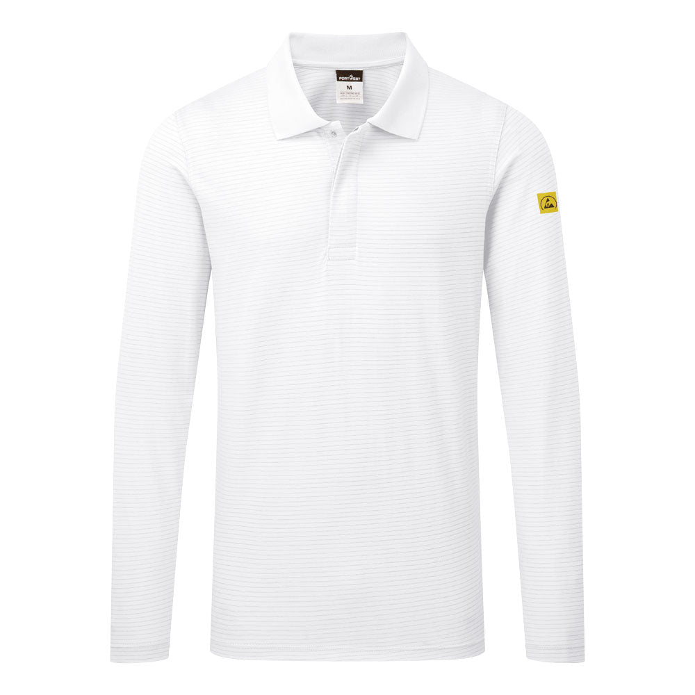 Portwest Anti - Static ESD Polo Shirt L/S - Race Rally Supplies