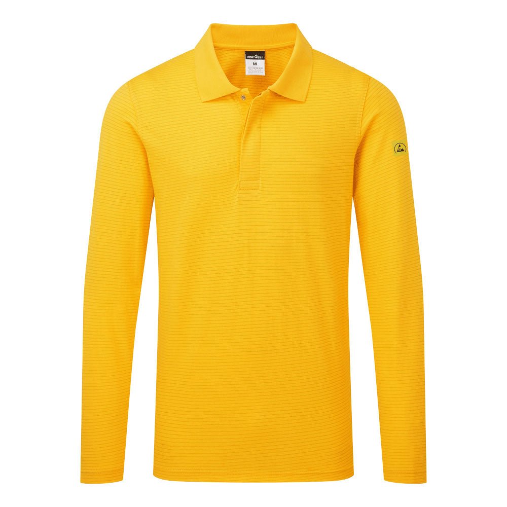 Portwest Anti - Static ESD Polo Shirt L/S - Race Rally Supplies