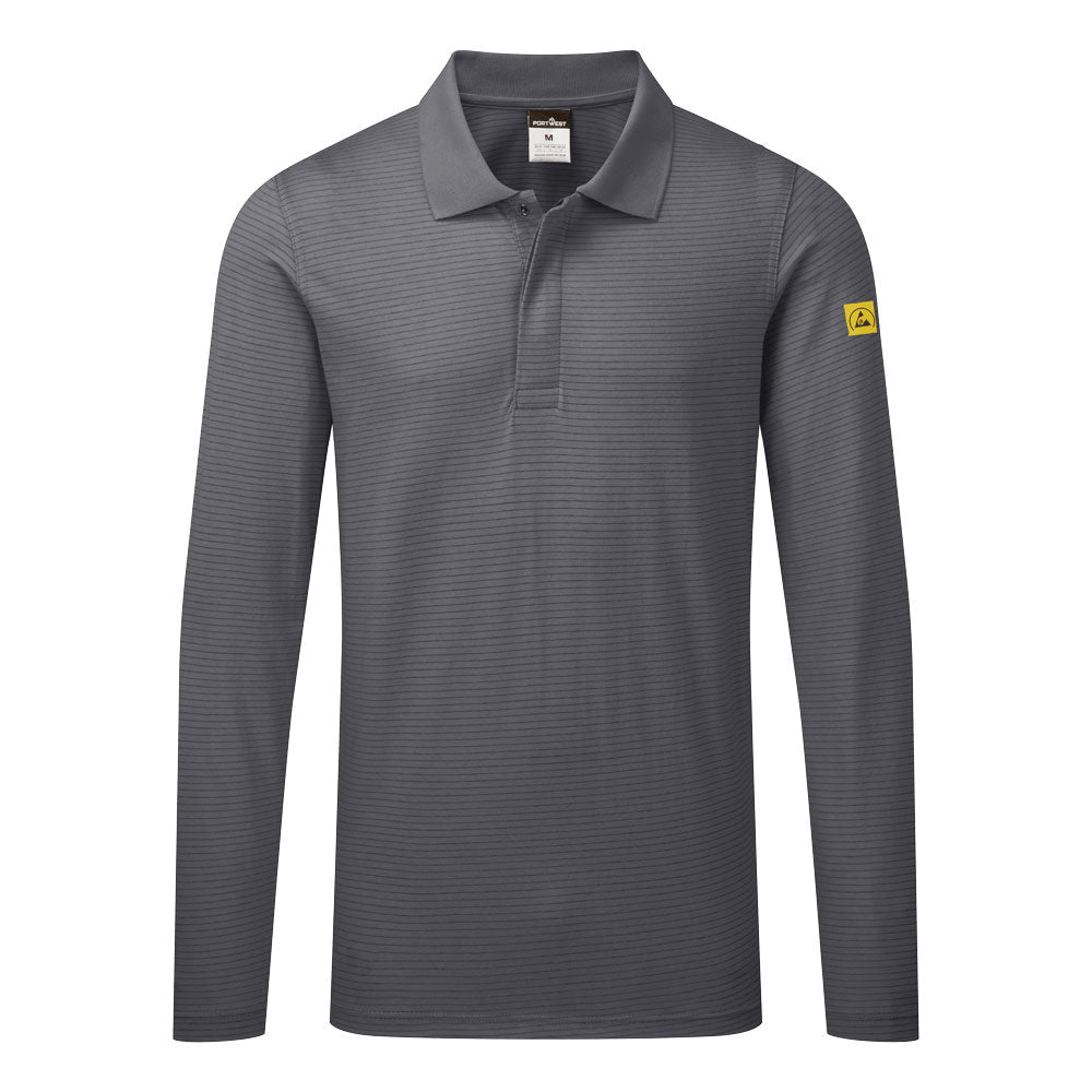Portwest Anti - Static ESD Polo Shirt L/S - Race Rally Supplies