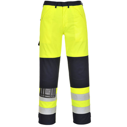 Portwest Bizflame Work Hi-Vis Multi-Norm Contrast FR Trousers - Race Rally Supplies