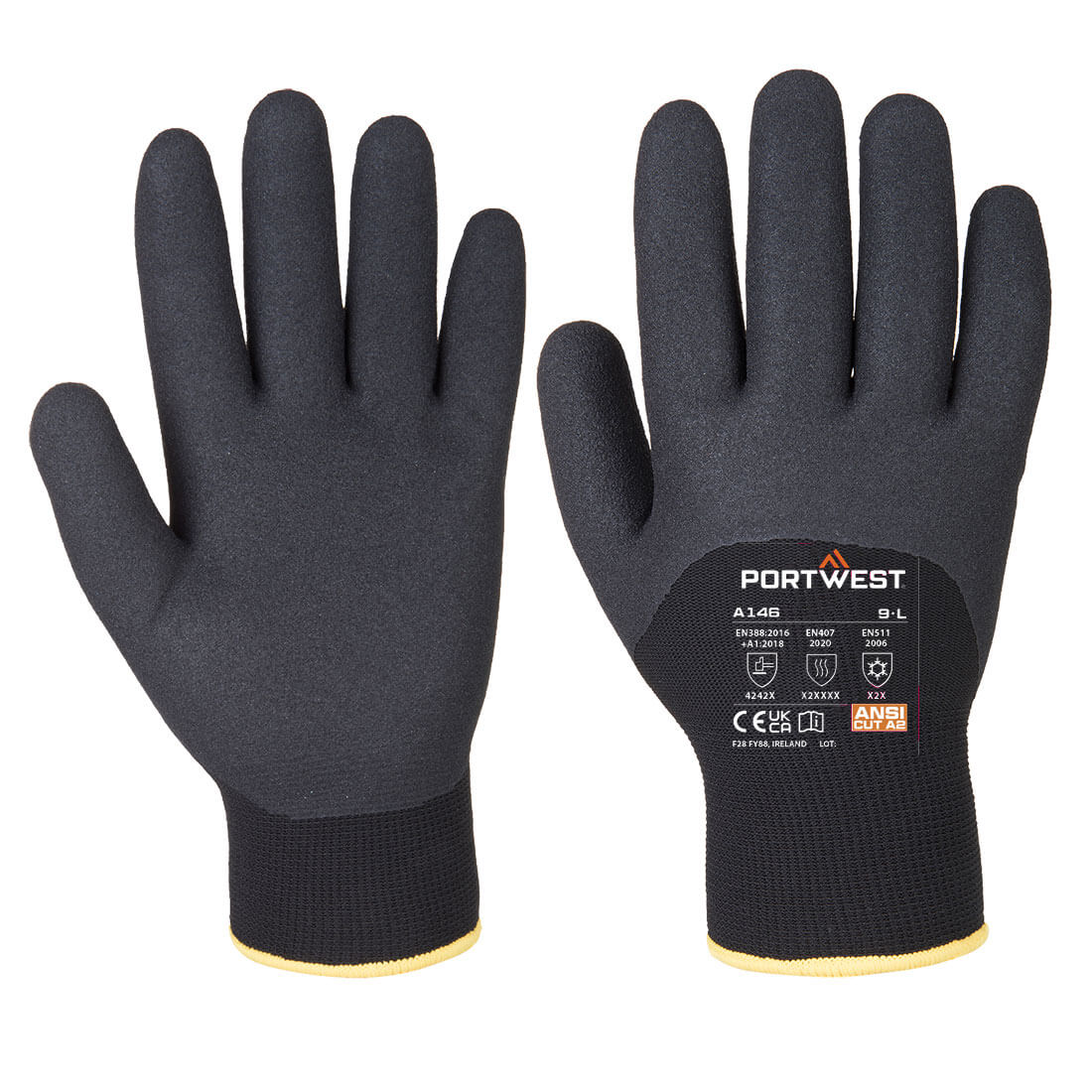 Portwest Cold 15 Nitrile Sandy 3/4 Dipped Glove - Race Rally Supplies