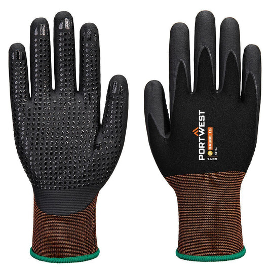 Portwest GP Grip 15 Nitrile Micro Foam Dotted Glove - Race Rally Supplies