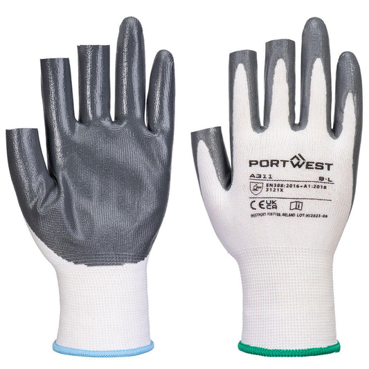 Portwest Grip 13 Nitrile 3 Fingerless Glove - Race Rally Supplies