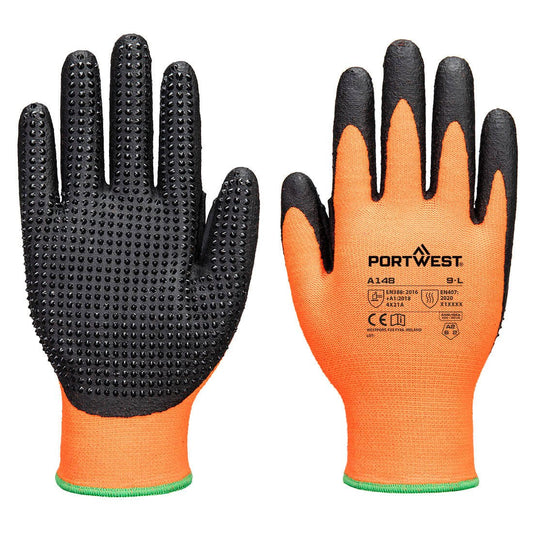 Portwest Grip 13 Nitrile High Dotted Glove - Race Rally Supplies