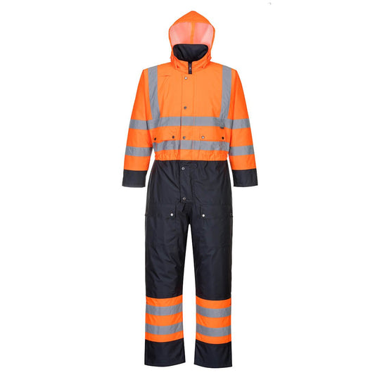 Portwest Hi-Vis Contrast Winter Coverall - Race Rally Supplies