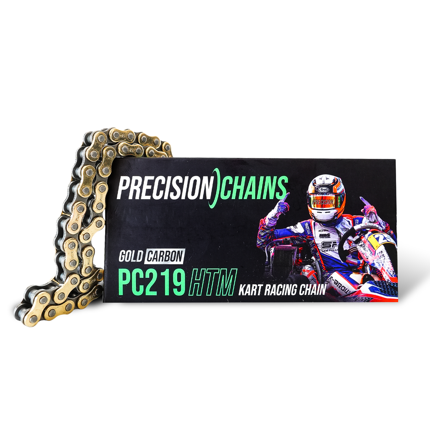 Precision Chains 219H Pitch - Racing Chain for Karting Racing - Race Rally Supplies