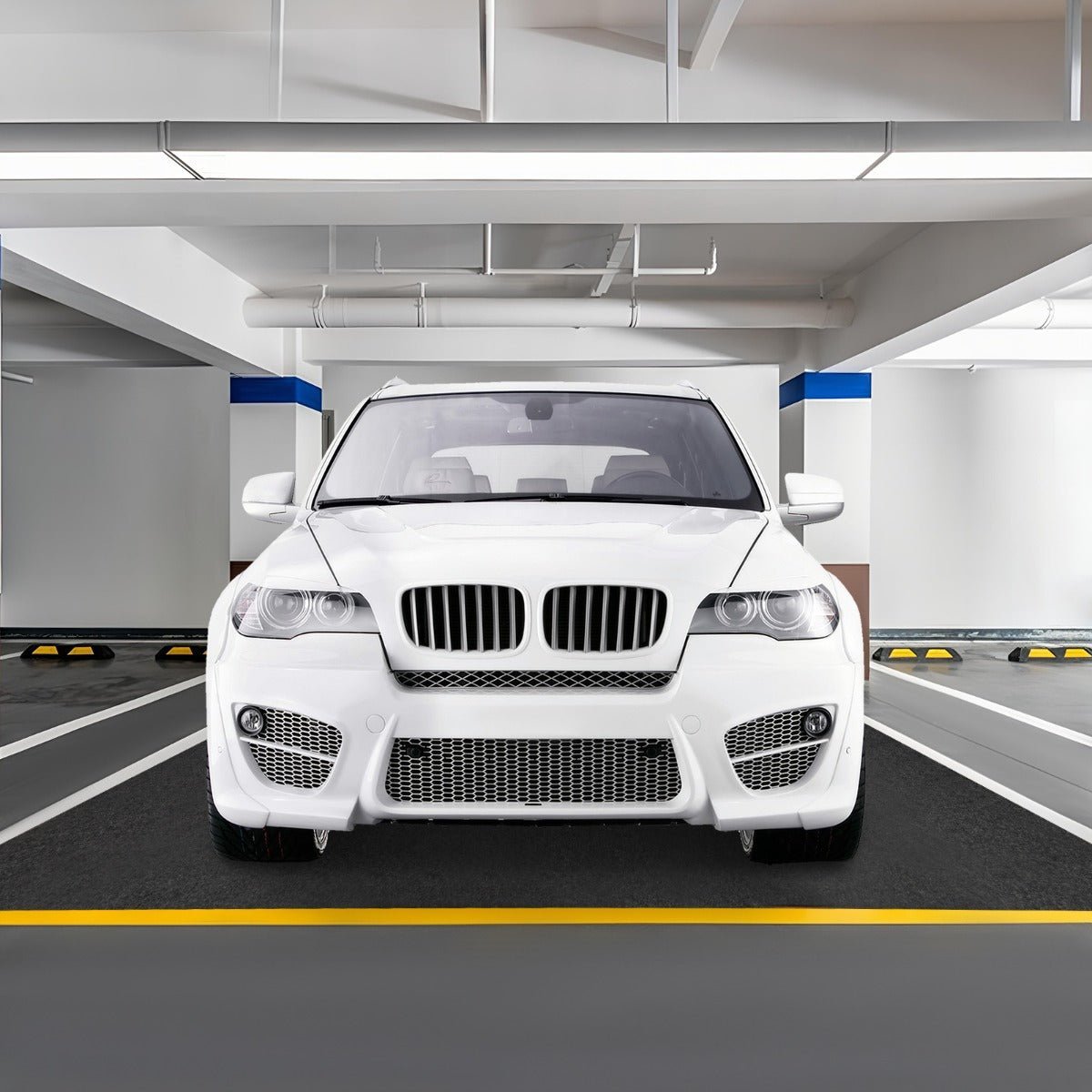 Reusable and Washable Garage Floor Mat Includes Double Sided Tape - 253 x 221 cm - Race Rally Supplies
