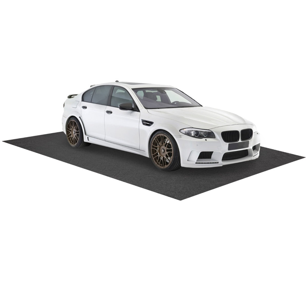 Reusable and Washable Garage Floor Mat Includes Double Sided Tape - 253 x 221 cm - Race Rally Supplies