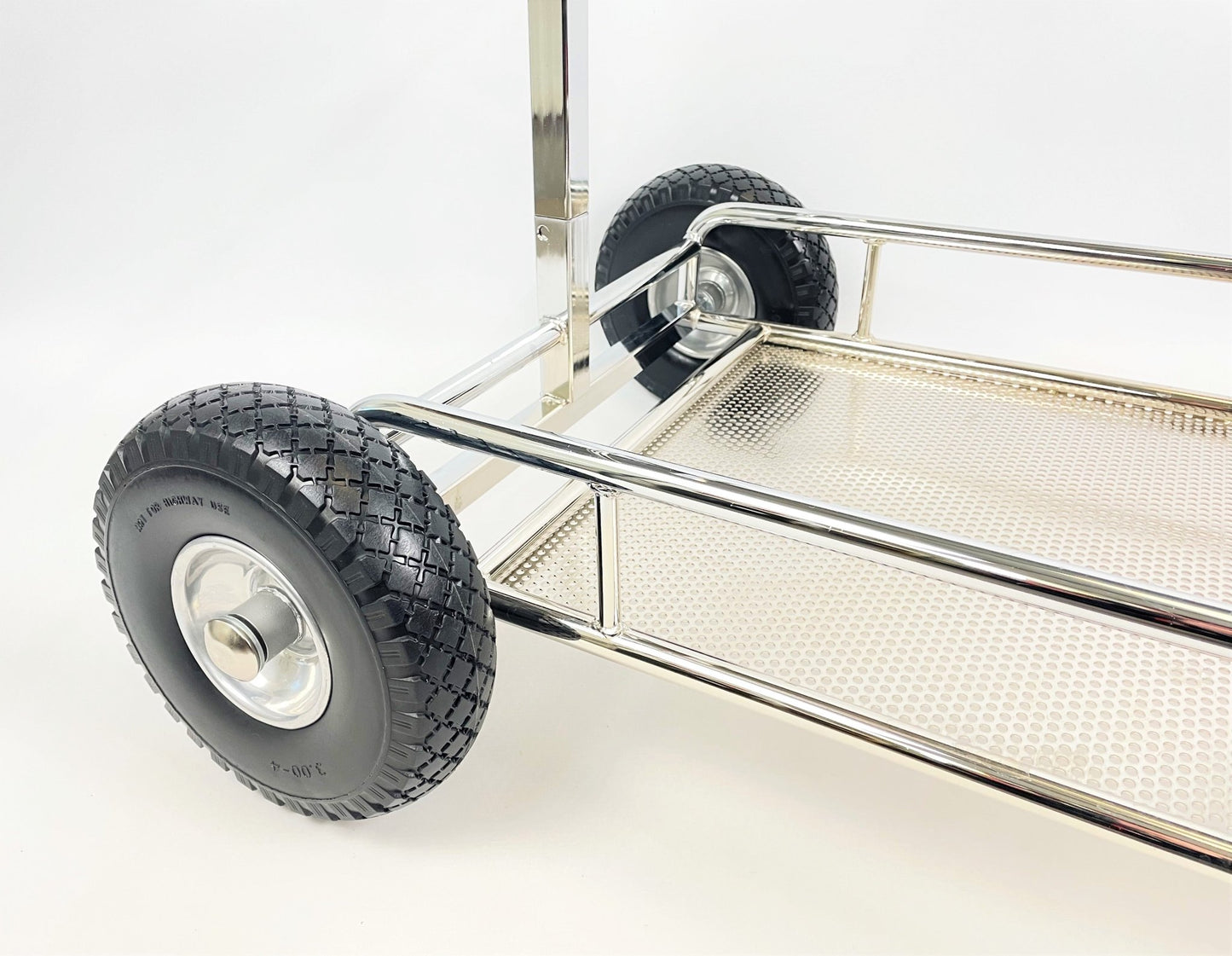 Righetti Ridolfi Chrome 4 Wheel Trolley with Shelf - Race Rally Supplies