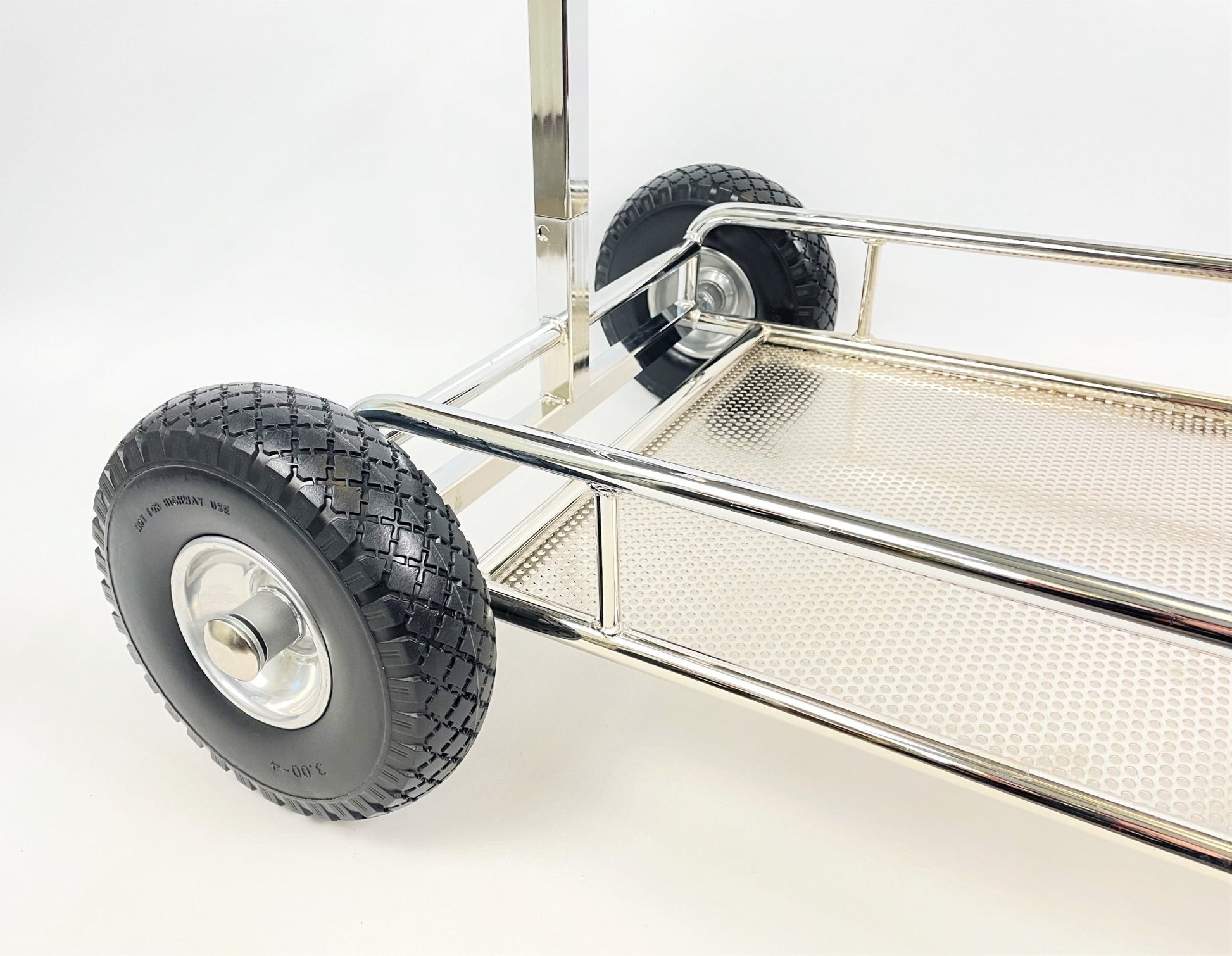 Righetti Ridolfi Chrome 4 Wheel Trolley with Shelf - Race Rally Supplies