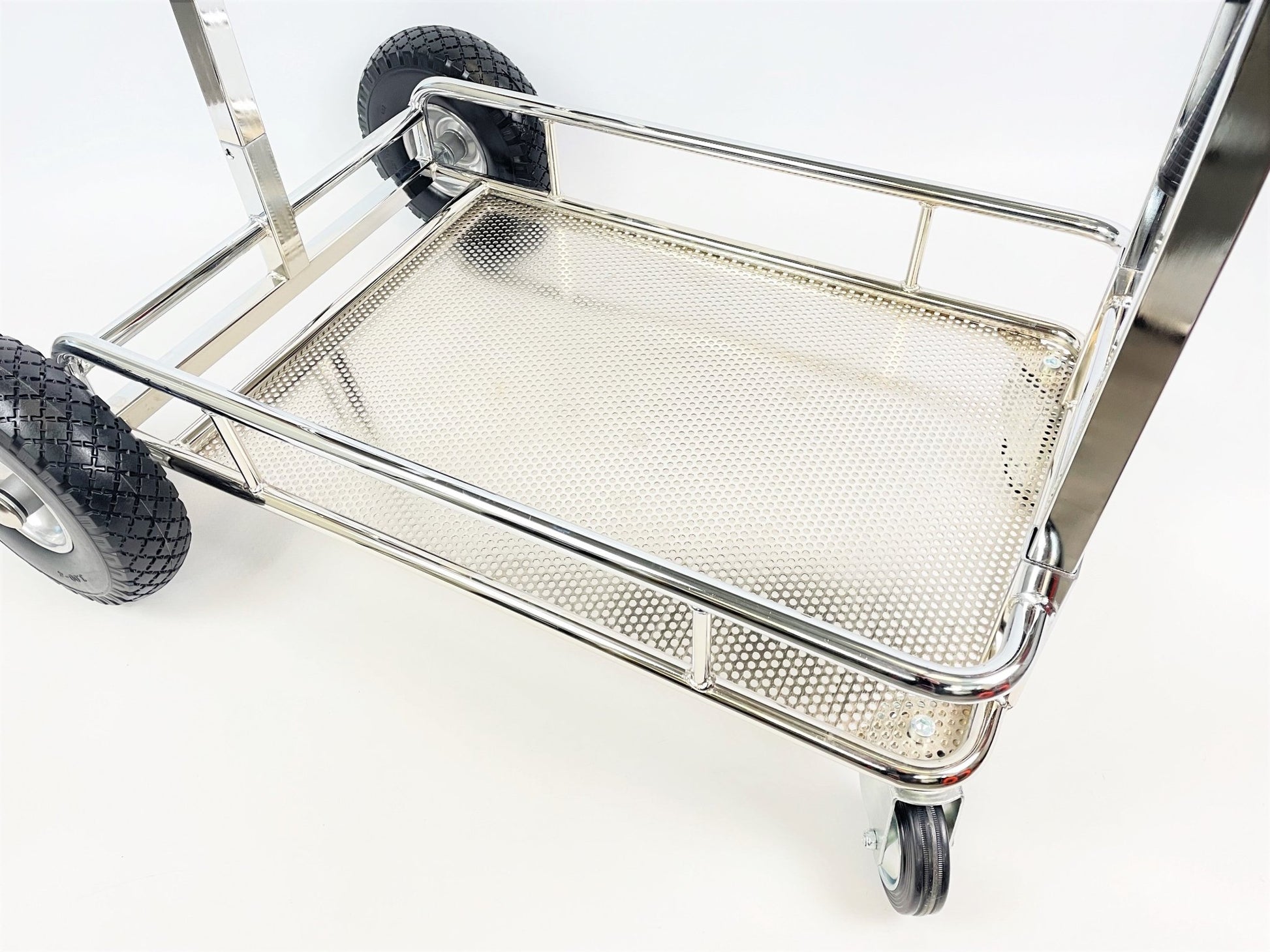 Righetti Ridolfi Chrome 4 Wheel Trolley with Shelf - Race Rally Supplies