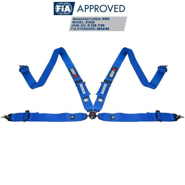 RRS 4 Point FIA 8854-98 Saloon Harness 3”/3" - Race Rally Supplies