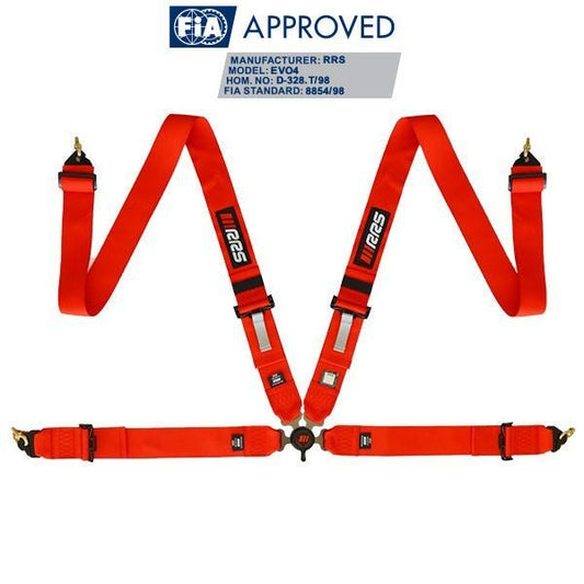 RRS 4 Point FIA 8854-98 Saloon Harness 3”/3" - Race Rally Supplies