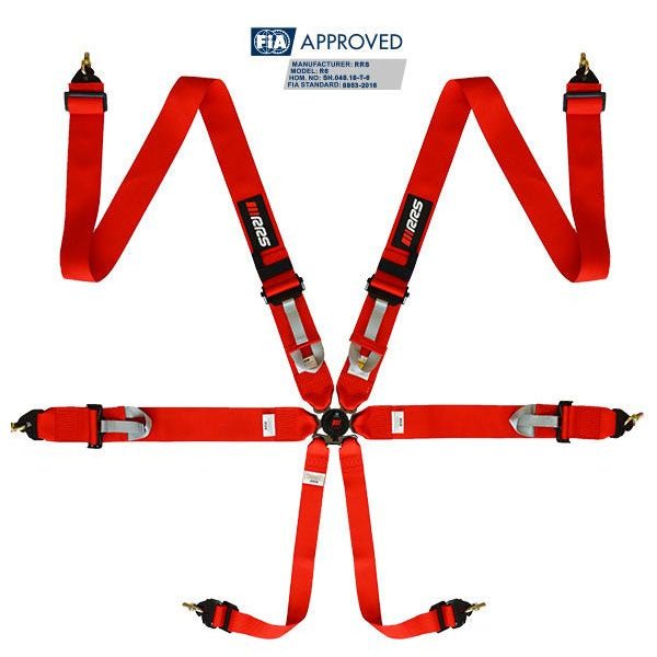 RRS 6 Point FIA 8853-2016 Saloon Harness 3”/3" - Race Rally Supplies