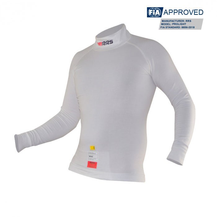 RRS Bespoke Racing Top in White - FIA 8856-2018 - Race Rally Supplies