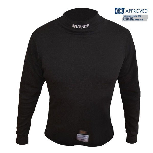 RRS Flex Racing Top in black - FIA 8856-2018 - Race Rally Supplies