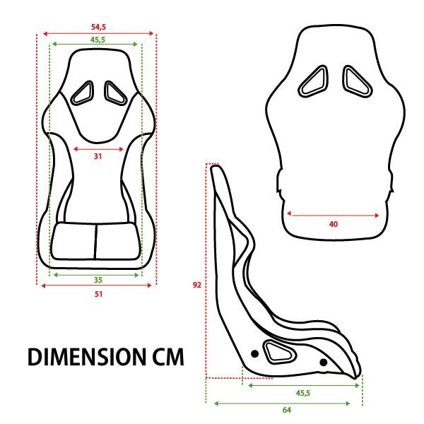 RRS Mud Pro Fibreglass Off-Road Racing Seat for Autograss, 4x4 - Race Rally Supplies