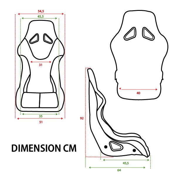RRS Mud Pro Fibreglass Off - Road Racing Seat for Autograss, 4x4 - Race Rally Supplies