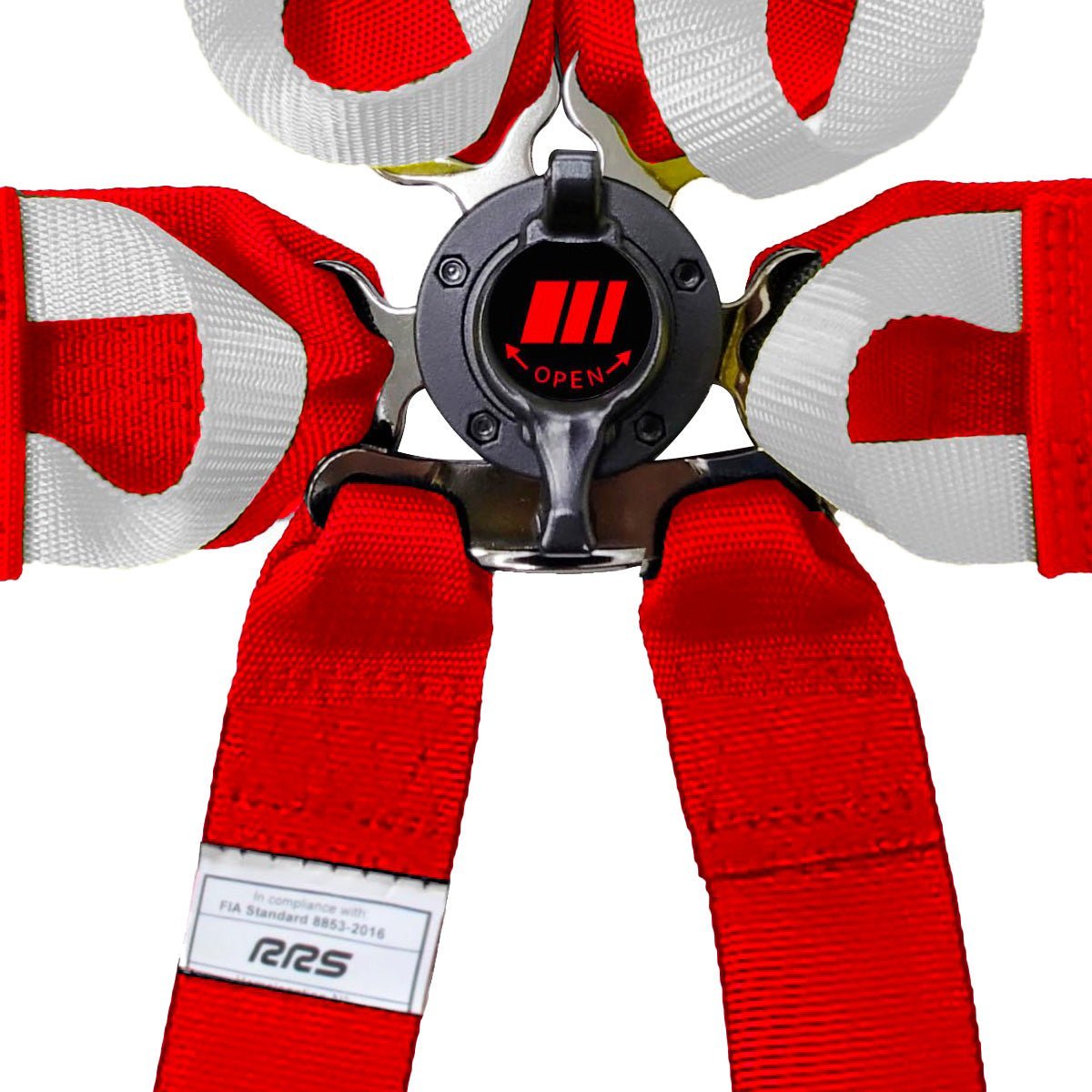 RRS ONE 6 Point 3/2” FIA 8853-2016 Saloon Harness for HANS/FHR - Race Rally Supplies. Quick Release Buckle. Rally Harness. Racing Harness