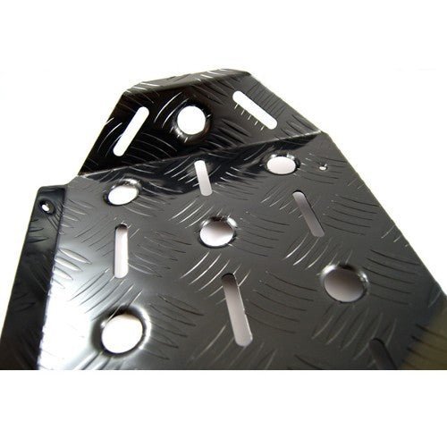 RRS PRO Aluminium Co-Driver Footrest - Black - Race Rally Supplies