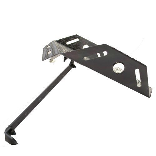 RRS PRO Aluminium Co-Driver Footrest - Black - Race Rally Supplies