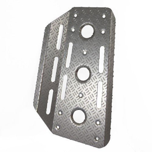 RRS PRO Driver Footrest - Silver - Race Rally Supplies