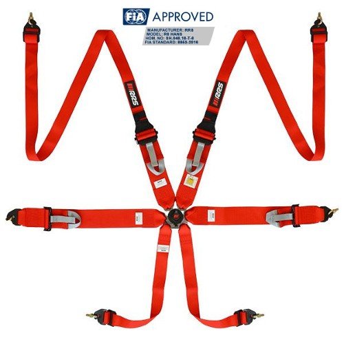 RRS R6 Ultra Light 6 Point FIA 8853-2016 Saloon Harness 3/2” for HANS®/FHR - Race Rally Supplies