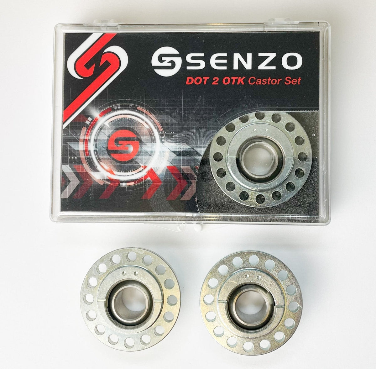 Senzo OTK Tony Kart Special DOT 2 Castor Adjuster Pair - Race Rally Supplies