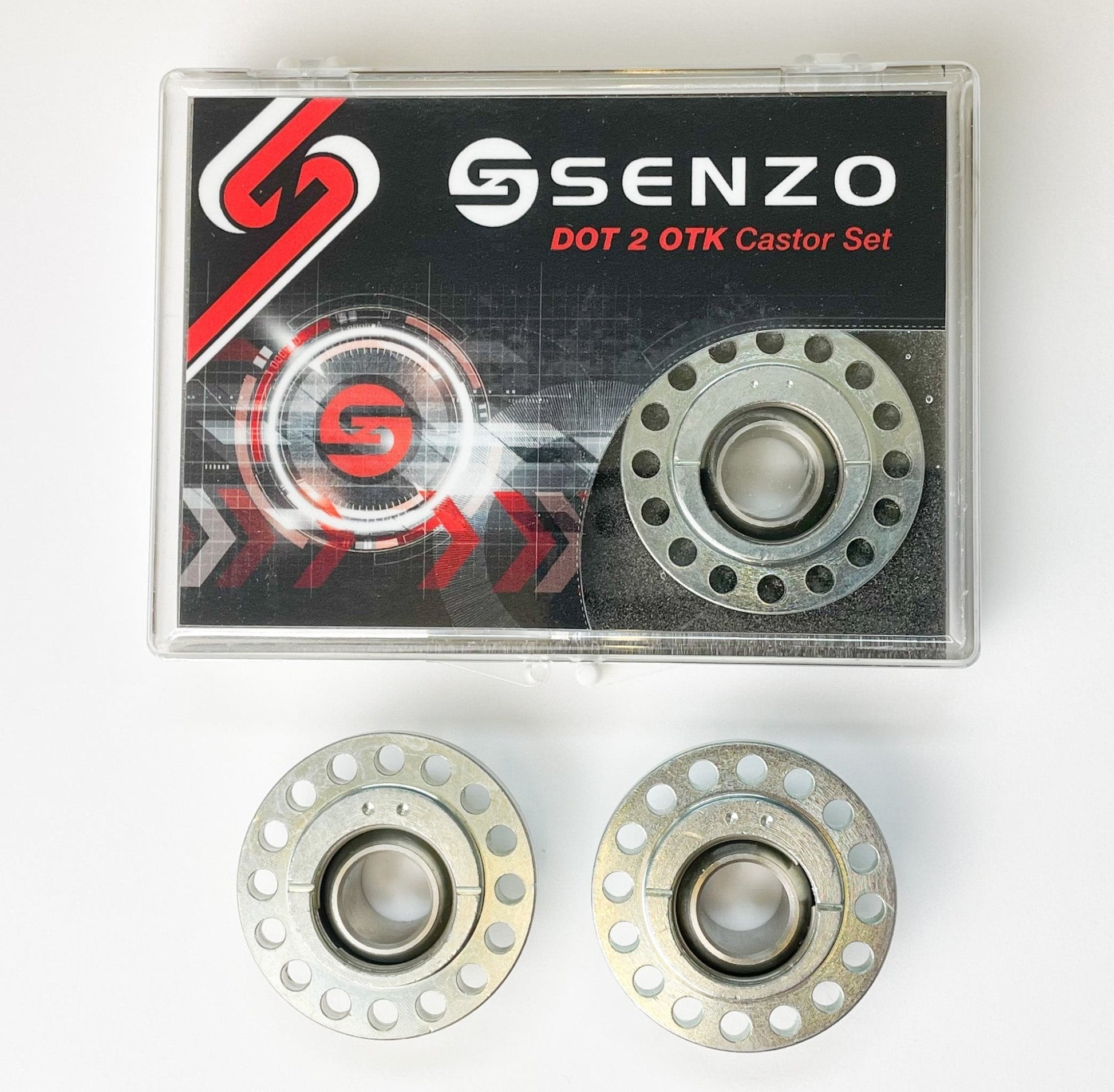 Senzo OTK Tony Kart Special DOT 2 Castor Adjuster Pair - Race Rally Supplies