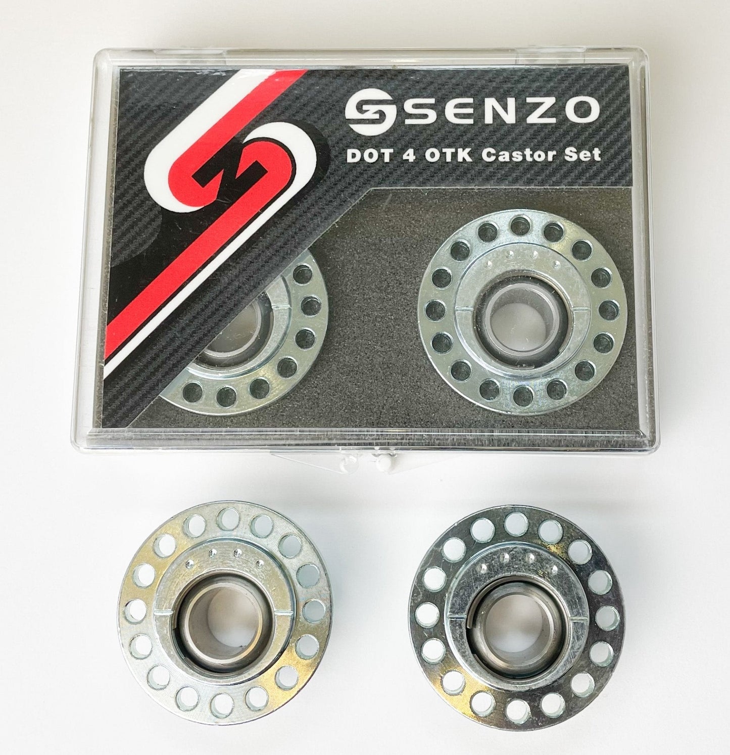 Senzo OTK Tony Kart Special DOT 4 Castor Adjuster Pair - Race Rally Supplies
