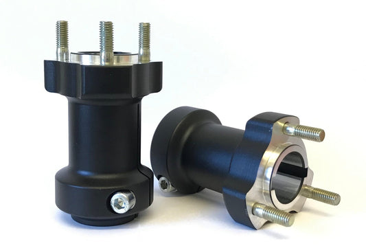 Set of Black 30mm x 95mm Rear Hubs - Race Rally Supplies