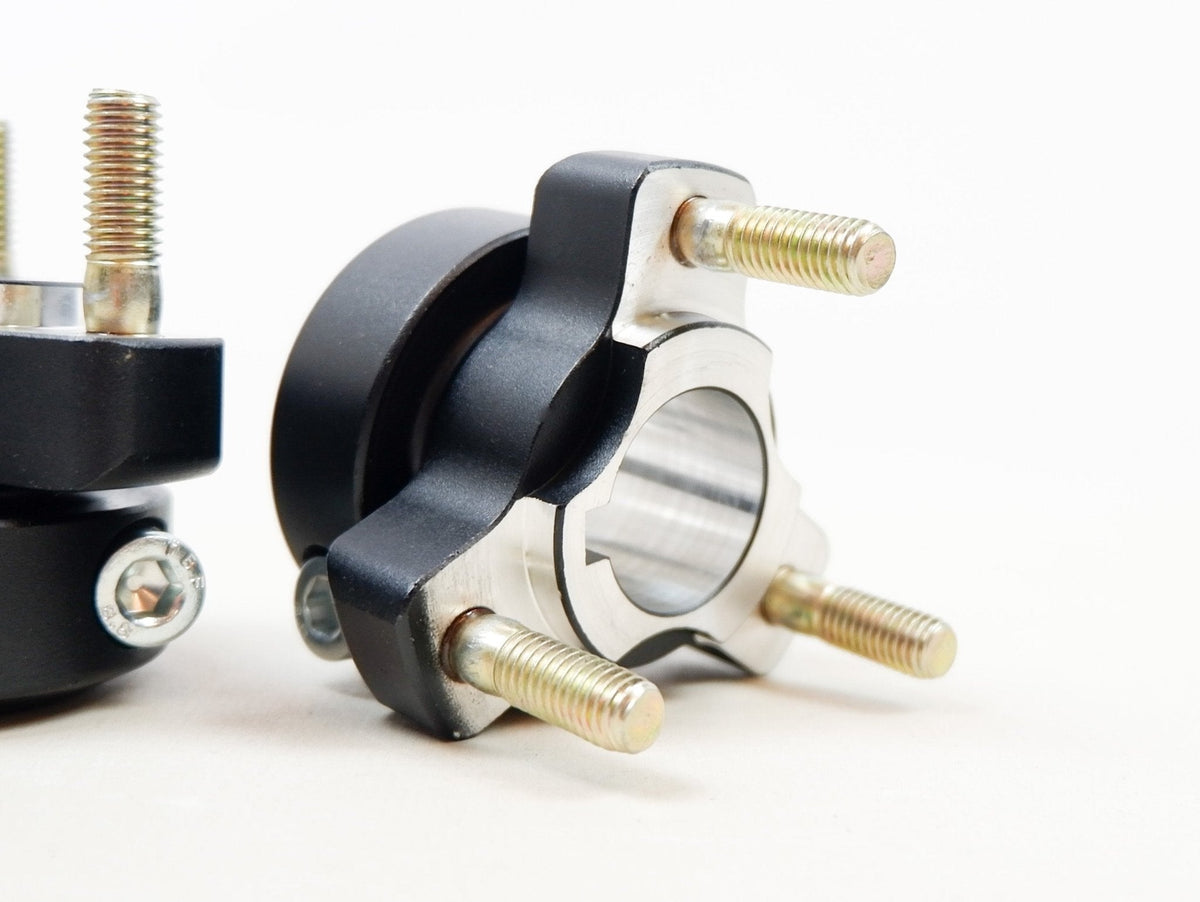Set of Black Aluminium 25mm x 40mm Cadet Rear Hubs - Race Rally Supplies