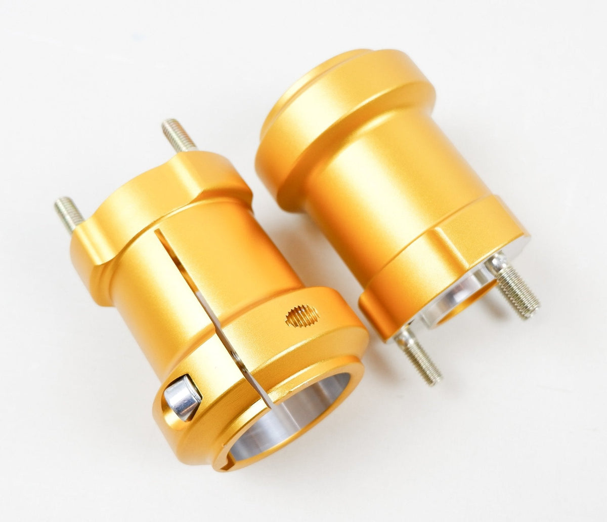 Set of Gold 50mm x 95mm Long Rear Hubs - Race Rally Supplies